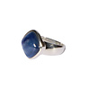 Zilveren ring kyaniet A-kwaliteit maat 18 1/2 | ruit 1,4 x 1,4 cm