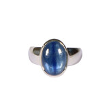 Zilveren ring kyaniet A-kwaliteit maat 18 1/2 | ovaal 1,3 x 1 cm