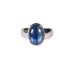 Zilveren ring kyaniet A-kwaliteit maat 18 1/2 | ovaal 1,3 x 1 cm