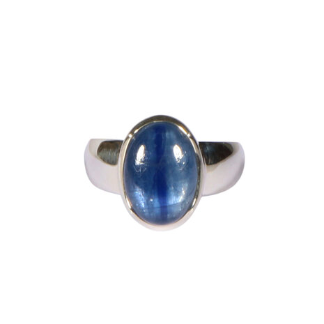 Zilveren ring kyaniet A-kwaliteit maat 18 1/2 | ovaal 1,3 x 1 cm