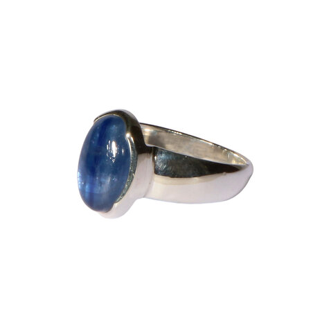 Zilveren ring kyaniet A-kwaliteit maat 18 1/2 | ovaal 1,3 x 1 cm