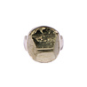 Zilveren ring pyriet maat 18 | ruw ovaal 1,8 x 1,6 cm Zilveren ring pyriet maat 18 | ruw ovaal 1,8 x 1,6 cm
