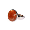 Zilveren ring zonnesteen maat 19 1/2 | rond 1,8 cm