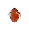 Zilveren ring zonnesteen maat 17 | ovaal 2 x 1,2 cm Zilveren ring zonnesteen maat 17 | ovaal 2 x 1,2 cm