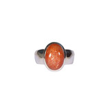 Zilveren ring zonnesteen maat 17 | ovaal 1,3 x 0,9 cm Zilveren ring zonnesteen maat 17 | ovaal 1,3 x 0,9 cm