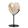 Agaat druzy hart op standaard 9,9 x 11,5 x 1,6 cm | 330 gram