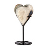 Agaat druzy hart op standaard 9,9 x 12 x 1,7 cm | 390 gram