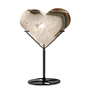 Agaat druzy hart op standaard 9,9 x 12 x 1,7 cm | 390 gram