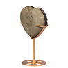 Amethist cluster hart op standaard (goudkleurig) 10,2 x 10,9 x 4,2 cm | 608 gram Amethist cluster hart op standaard (goudkleurig) 10,2 x 10,9 x 4,2 cm | 608 gram