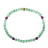 Aventurijn met amethist gold filled armband 4 mm facet Aventurijn met amethist gold filled armband 4 mm facet