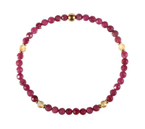 Robijn met citrien gold filled armband 4 mm facet Robijn met citrien gold filled armband 4 mm facet