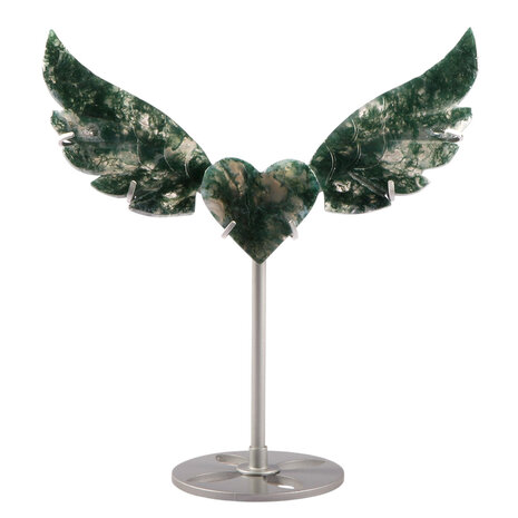 Mosagaat hart op standaard 17,7 x 20,3 x 2,3 cm | 1497 gram