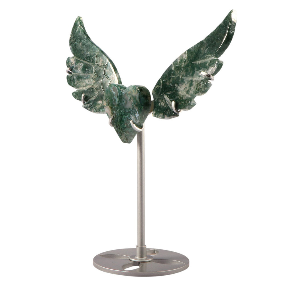 Mosagaat hart op standaard 17,7 x 20,3 x 2,3 cm | 1497 gram