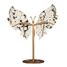 Jaspis (oceaan) vlinder op (goudkleurig) standaard 23 x 18 x 0,8 cm | 594 gram