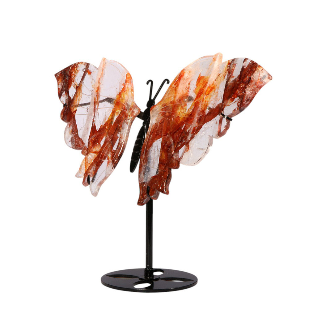 Red healer vlinder op standaard 30 x 16 x 0,7 cm | 668 gram