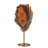 Amethist (galaxy) met agaat op standaard 23,5 x 15,1 x 1,2 cm | 922 gram