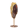Amethist (galaxy) met agaat op standaard 23,5 x 15,1 x 1,2 cm | 922 gram