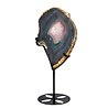 Amethist (galaxy) met agaat op standaard 22,4 x 18,3 x 1,3 cm | 1095 gram
