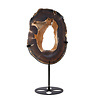 Amethist (galaxy) met agaat portal op standaard 21,8 x 14,7 x 1,9 cm | 1136 gram
