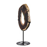 Amethist (galaxy) met agaat portal op standaard 21,8 x 14,7 x 1,9 cm | 1136 gram