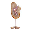 Amethist (galaxy) met agaat op standaard 17,5 x 15,3 x 1,3 cm | 817 gram Amethist (galaxy) met agaat op standaard 17,5 x 15,3 x 1,3 cm | 817 gram