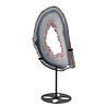 Amethist (galaxy) met agaat portal op standaard 24,2 x 14 x 1,3 cm | 951 gram