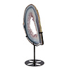Amethist (galaxy) met agaat portal op standaard 24,2 x 14 x 1,3 cm | 951 gram
