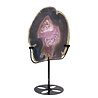 Amethist (galaxy) met agaat op standaard 20,3 x 14,4 x 1,6 cm | 1047 gram