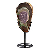 Amethist (galaxy) met agaat op standaard 25,7 x 19,7 x 1,5 cm | 1587 gram