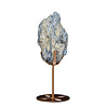 Kyaniet kristal op goudkleurige standaard 12,4 x 7,2 x 4,3 cm | 589 gram