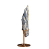 Kyaniet kristal op goudkleurige standaard 16,7 x 7,5 x 4,2 cm | 907 gram