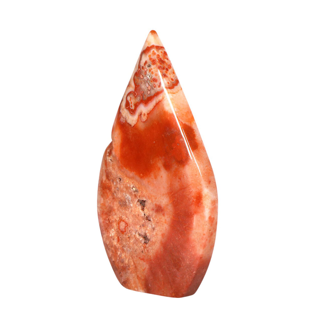 Carneool met bloemagaat sculptuur 9 - 11 cm Carneool met bloemagaat sculptuur 9 - 11 cm