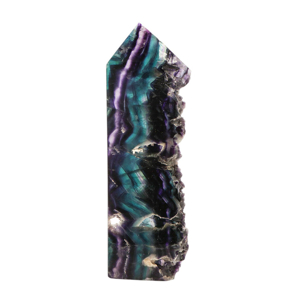 Fluoriet (multi) cluster obelisk geslepen 18,5 - 19,5 cm