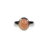 Zilveren ring agaat (Botswana) maat 18 1/2 | ovaal 1,2 x 0,9 cm Zilveren ring agaat (Botswana) maat 18 1/2 | ovaal 1,2 x 0,9 cm