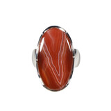 Zilveren ring agaat (Botswana) maat 18 1/2 | ovaal 2,7 x 1,5 cm Zilveren ring agaat (Botswana) maat 18 1/2 | ovaal 2,7 x 1,5 cm