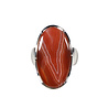 Zilveren ring agaat (Botswana) maat 18 1/2 | ovaal 2,7 x 1,5 cm