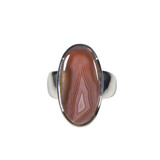 Zilveren ring agaat (Botswana) maat 17 1/2 | ovaal 2,3 x 1,2 cm Zilveren ring agaat (Botswana) maat 17 1/2 | ovaal 2,3 x 1,2 cm