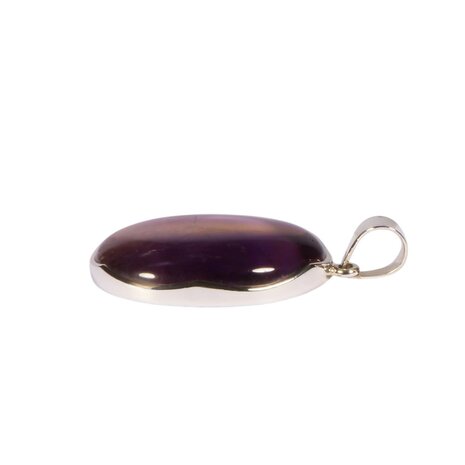 Zilveren hanger ametrien ovaal 3,6 x 2,6 cm Zilveren hanger ametrien ovaal 3,6 x 2,6 cm