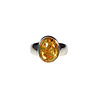 Zilveren ring barnsteen maat 18 | ovaal 1,3 x 1 cm Zilveren ring barnsteen maat 18 | ovaal 1,3 x 1 cm