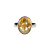 Zilveren ring citrien maat 18 | ovaal 1,6 x 1,1 cm