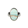 Zilveren ring calciet (Caribbean blue) maat 18 1/2 | ovaal 2 x 1,2 cm Zilveren ring calciet (Caribbean blue) maat 18 1/2 | ovaal 2 x 1,2 cm