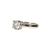 Zilveren ring bergkristal maat 19 | rond facet gezet 0,8 cm