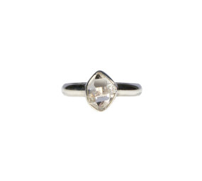 Zilveren ring Herkimer diamant facet maat 18 | markies 0,9 x 0,7 cm Zilveren ring Herkimer diamant facet maat 18 | markies 0,9 x 0,7 cm