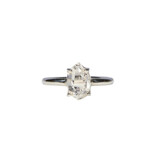 Zilveren ring Herkimer diamant gezet facet maat 17 | markies 1 x 0,6 cm Zilveren ring Herkimer diamant gezet facet maat 17 | markies 1 x 0,6 cm