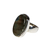 Zilveren ring labradoriet maat 17 1/4 | ovaal 2,2 x 1,3 cm Zilveren ring labradoriet maat 17 1/4 | ovaal 2,2 x 1,3 cm