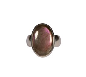 Zilveren ring labradoriet (paars) maat 17 | ovaal 1,8 x 1,2 cm Zilveren ring labradoriet (paars) maat 17 | ovaal 1,8 x 1,2 cm