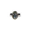 Zilveren ring labradoriet maat 17 | ovaal 1,3 x 0,9 cm Zilveren ring labradoriet maat 17 | ovaal 1,3 x 0,9 cm