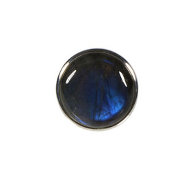 Zilveren ring labradoriet maat 19 | rond 1,9 cm Zilveren ring labradoriet maat 19 | rond 1,9 cm