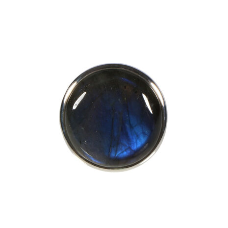 Zilveren ring labradoriet maat 19 | rond 1,9 cm Zilveren ring labradoriet maat 19 | rond 1,9 cm