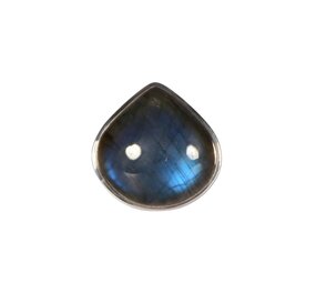 Zilveren ring labradoriet maat 18 | druppel 2 x 2 cm Zilveren ring labradoriet maat 18 | druppel 2 x 2 cm